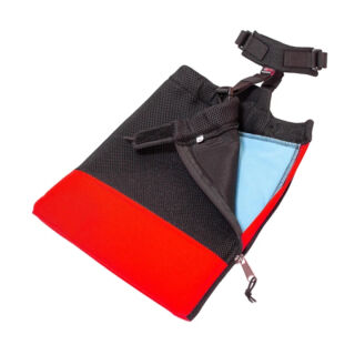 Повзунки для тварин сумка-конверт FRAKISHTAK (у комплекті одна багаторазова пелюшка) колір: чорний з червоним