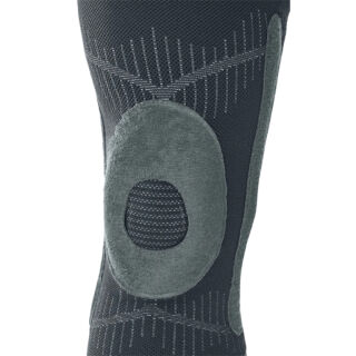 Бандаж колінний з силіконовим пателярним кільцем protect.GENU - сірий