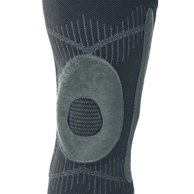 Бандаж колінний з силіконовим пателярним кільцем protect.GENU - сірий