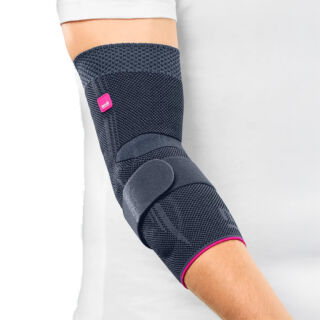 Бандаж ліктьовий з силіконовими вкладками Medi EPICOMED сріблястий