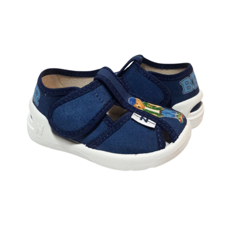 Домашні текстильні капці Waldi Pitter, сині (ведмедик Polo)