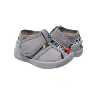 Домашні текстильні капці Waldi Pitter, сірі (принт «Формула»)