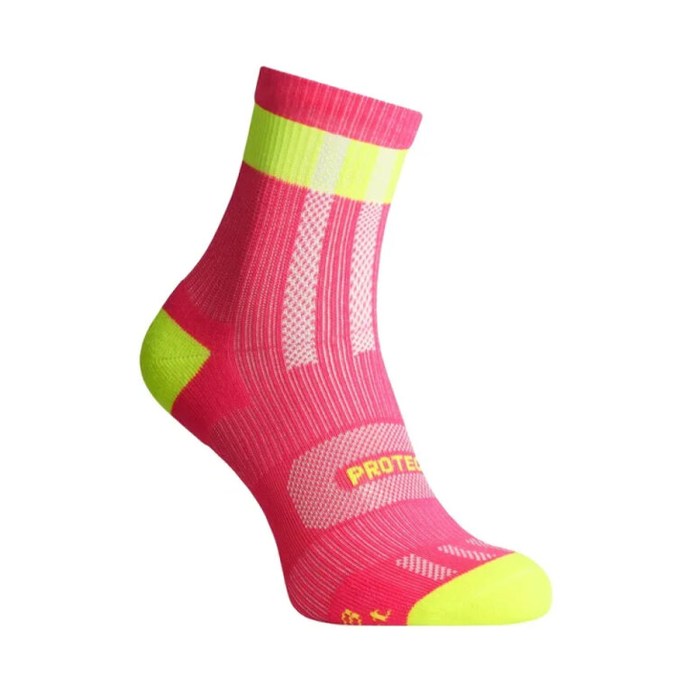 Компресійні шкарпетки захисні літні PROTECTOR ShortDry Ultra New салатово-рожевий