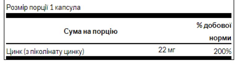 Zinc Picolinate 22 mg - 60 caps
