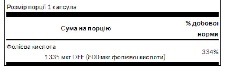 Folic Acid 800 mcg - 250 Caps