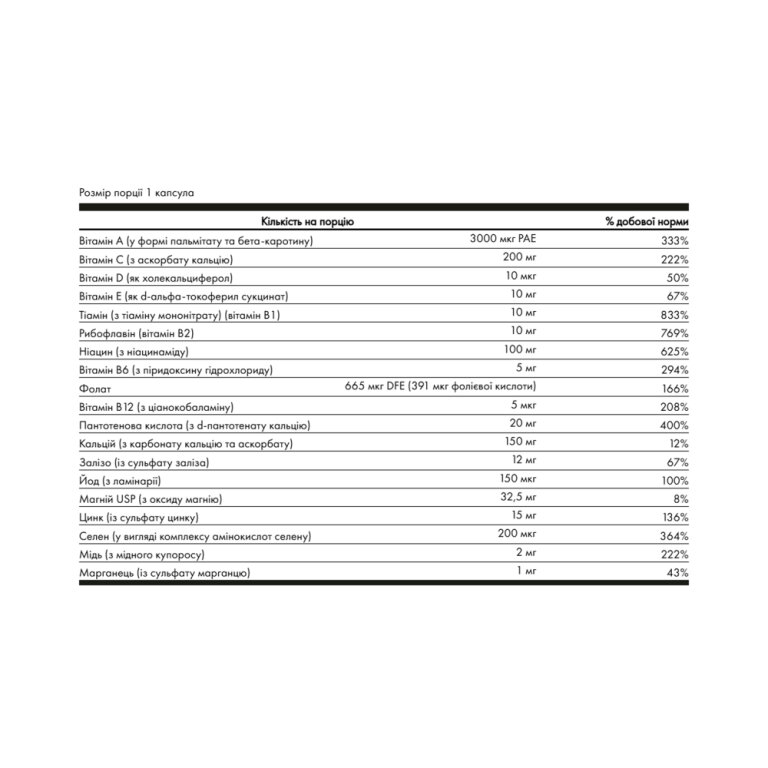 Multi and Mineral Daily - 100 caps