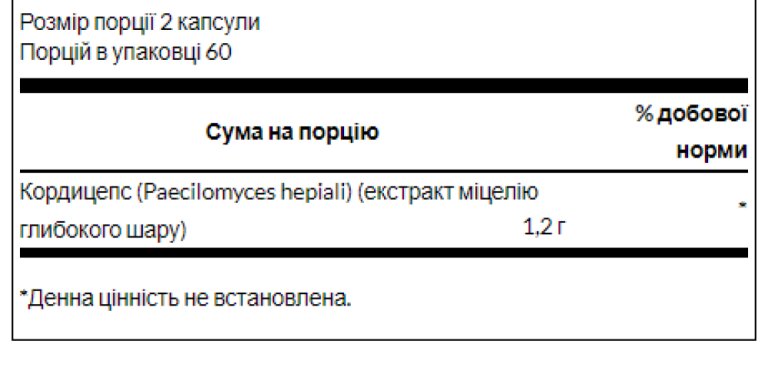 Cordyceps 600 mg - 120 Capsules