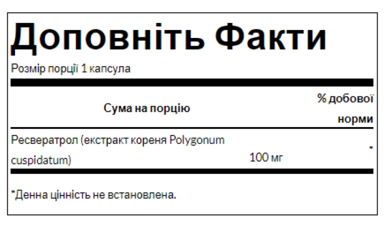 Resveratrol 100 mg - 30caps