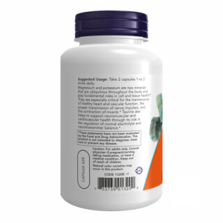 Magnesium & Potassium Aspartate - 120 vcaps