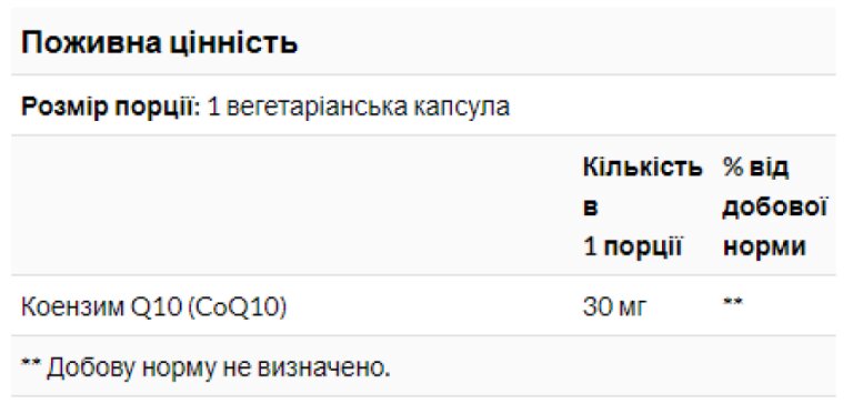 CoQ10 30mg - 120 vcaps