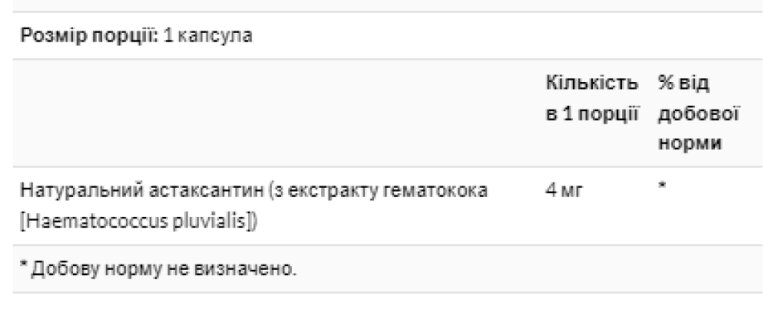 Astaxanthin 4 mg - 60 Veg Softgels