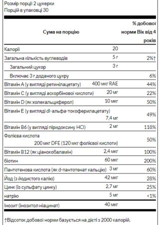 Kids Multivitamin - 60 gummies Mixed fruit