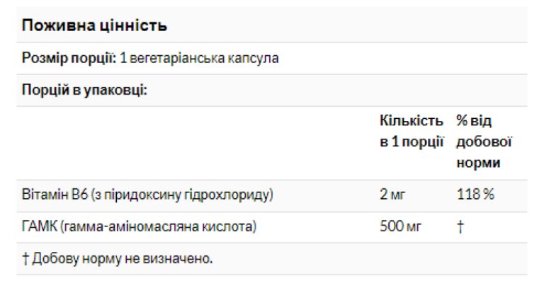 GABA 500mg - 200 veg caps