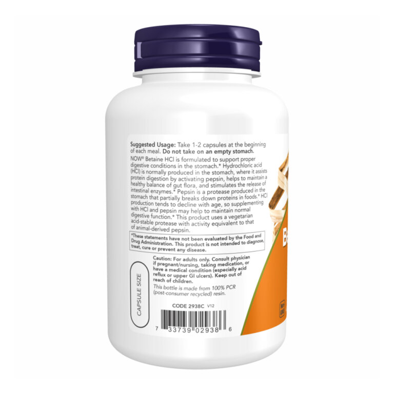 Betaine HCI 648mg - 120vcaps