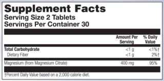Magnesium Citrate 400mg - 60 tabs