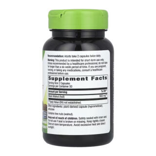 Black Walnut Hulls - 100 vcaps