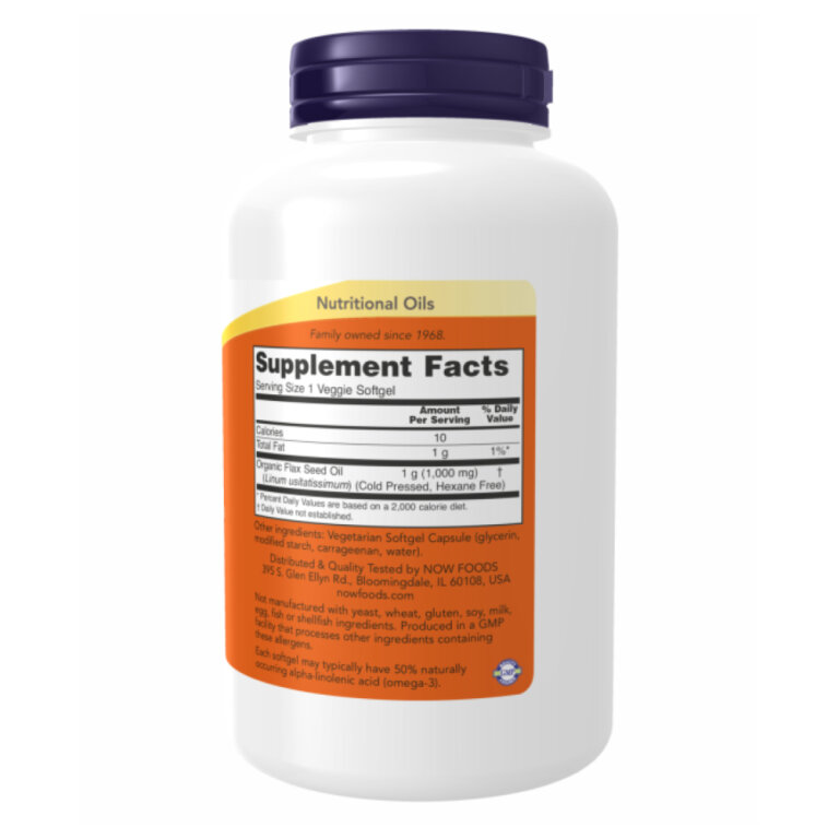 Flax Oil Org 1000mg - 120 vgels
