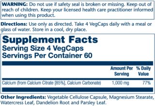 Calcium Citrate 1000mg - 240 vcaps