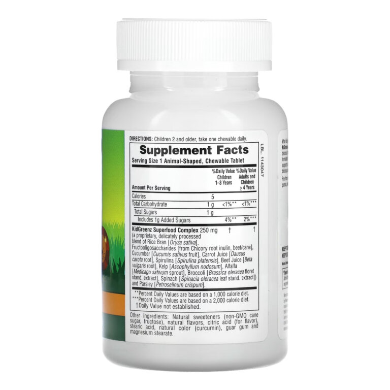 Kids Green Food Supplement – 90 tabs Tropical Fruit