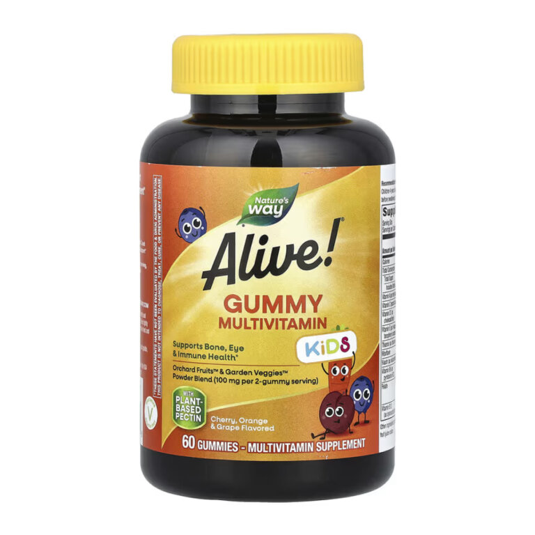 Alive! Children's Gummy Multivitamin, Gluten Free, Made with Pectin - 60 gummies