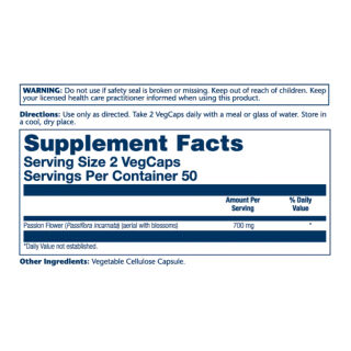 Passion Flower 700mg - 100 vcaps