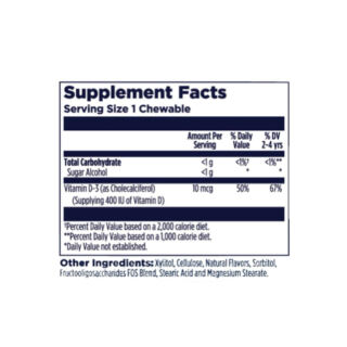 Vitamin D-Rex 10mcg - 90 сhewable Bubble Gum