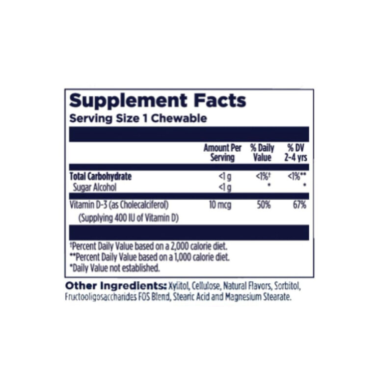 Vitamin D-Rex 10mcg - 90 сhewable Bubble Gum