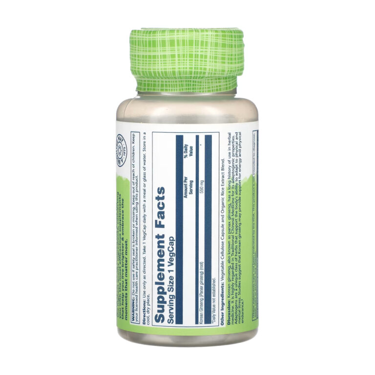 Korean Ginseng Root 550mg - 50 vcaps