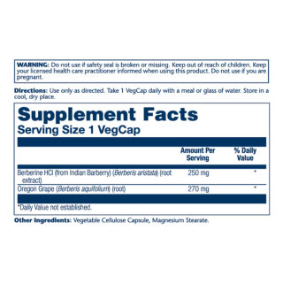 Berberine with Oregon Grape - 60 vcaps