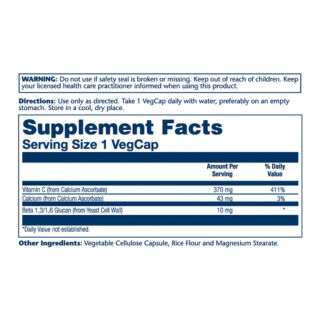 Beta Glucan with Vitamin C 10mg - 60 vcaps