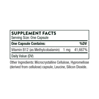 Vitamin B12 Methylcobalamin - 60 caps