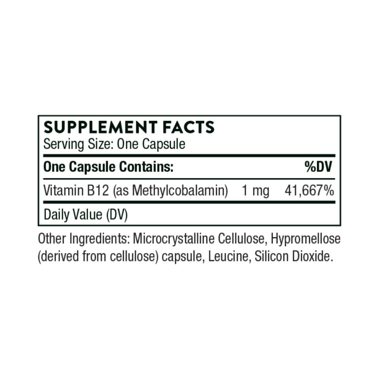 Vitamin B12 Methylcobalamin - 60 caps