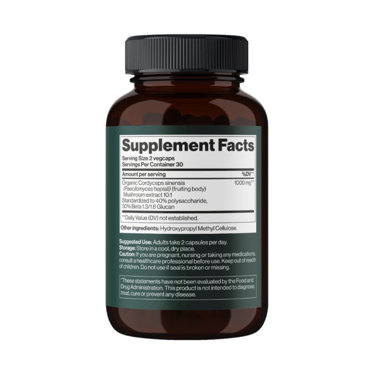 Cordyceps Mushroom 1000 mg - 60 vegcaps