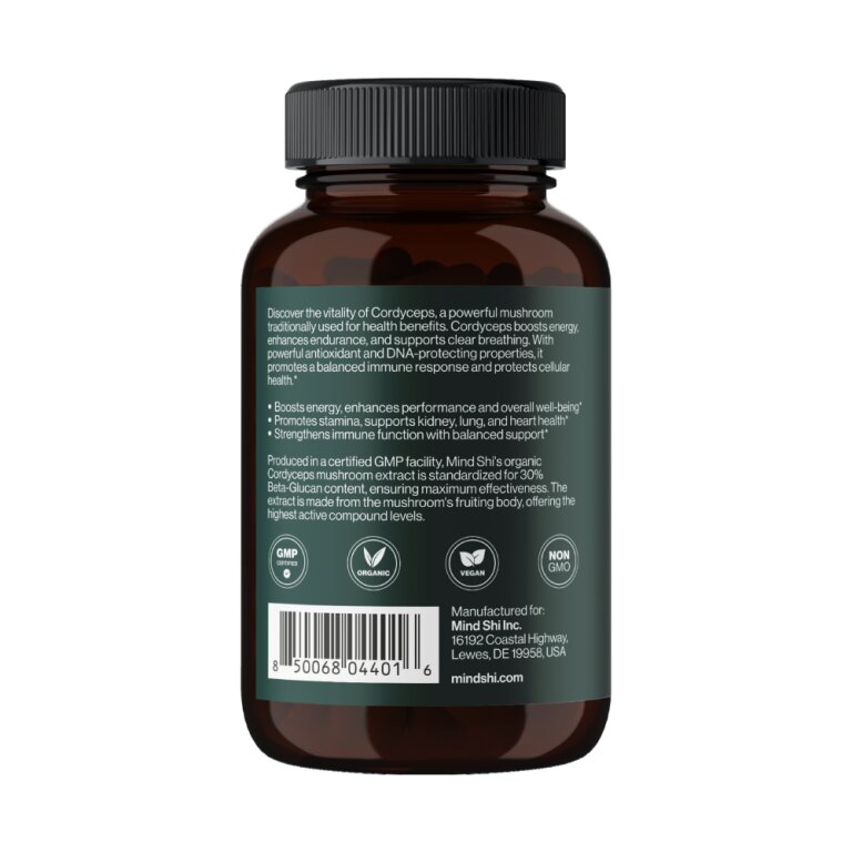 Cordyceps Mushroom 1000 mg - 60 vegcaps