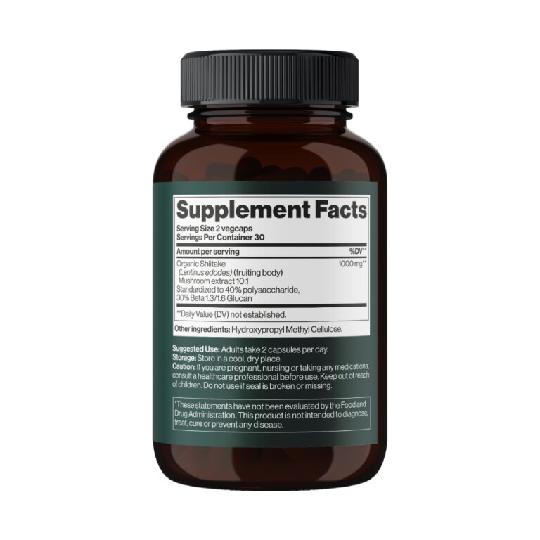 Shiitake Mushroom 1000 mg - 60 vegcaps