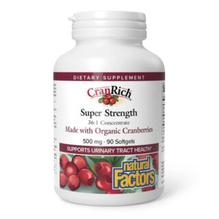 CranRich®️ Super Strength Organic Cranberry Concentrate 500mg - 90 softgels