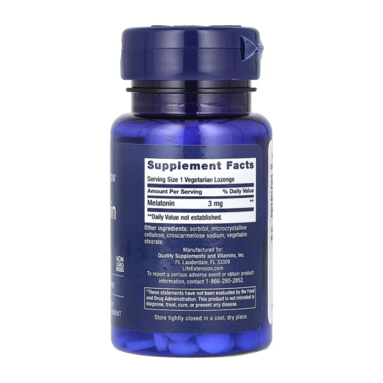 Melatonin 3mg - 60 vegetarian lozenges