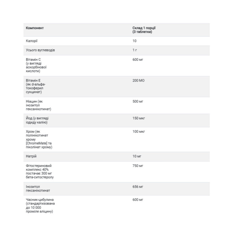 Policosanol Cholesterol Complex - 60 tabs