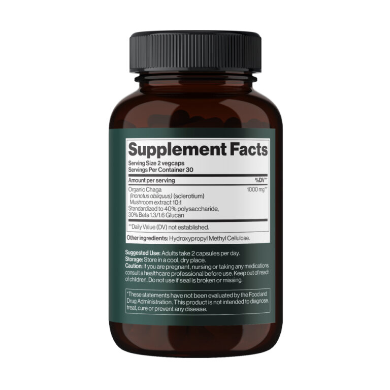 Chaga Mushroom 1000 mg - 60 vegcaps