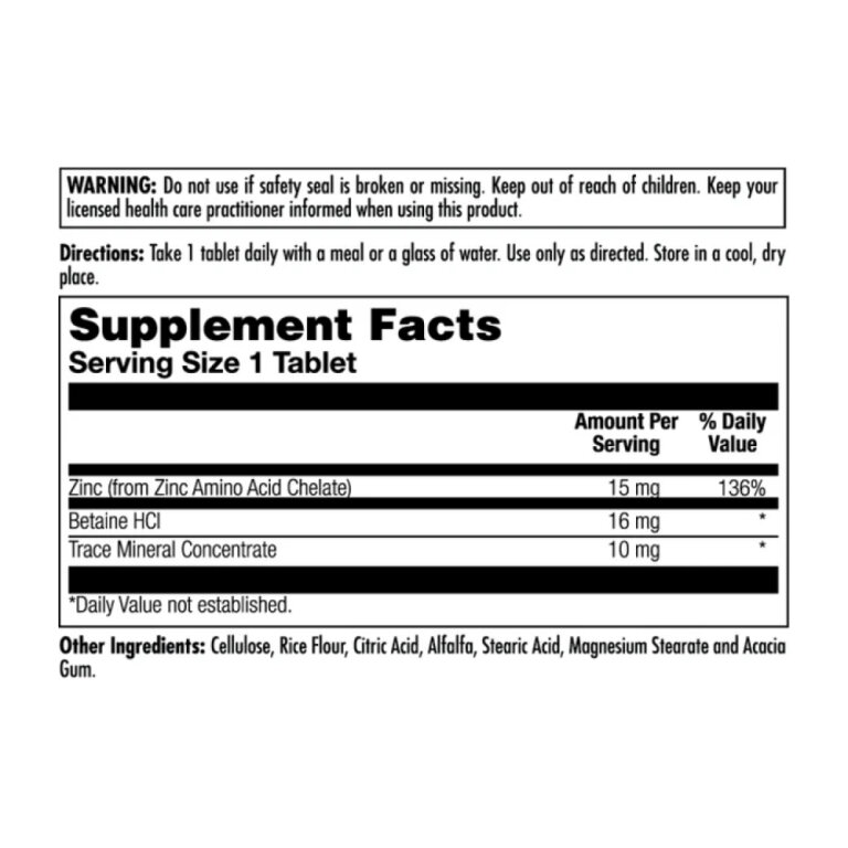 Zinc 15+ Chelated - 100 tabs