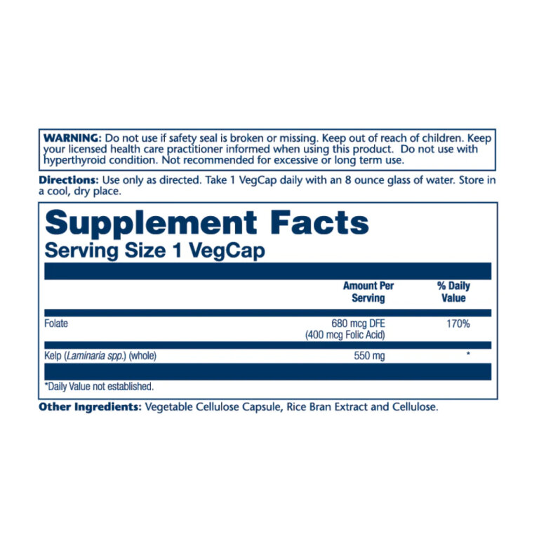 Kelp Seaweed 550mg - 100 vcaps