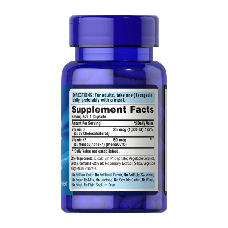 Vitamin D3 & K2 - 60 caps