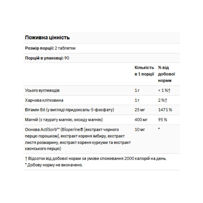 Magnesium Taurate 400mg - 180 tabs