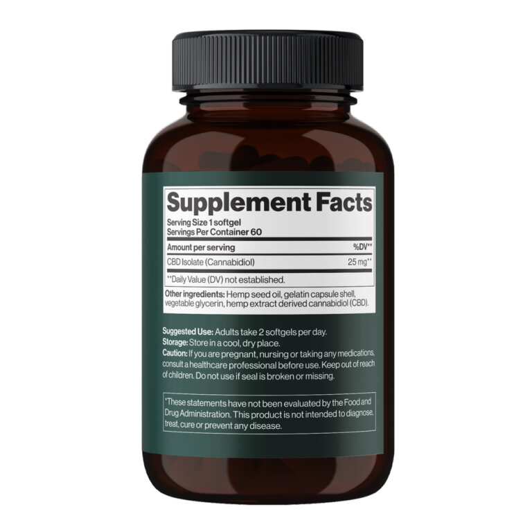 CBD Isolate 1500 mg - 60 softgels