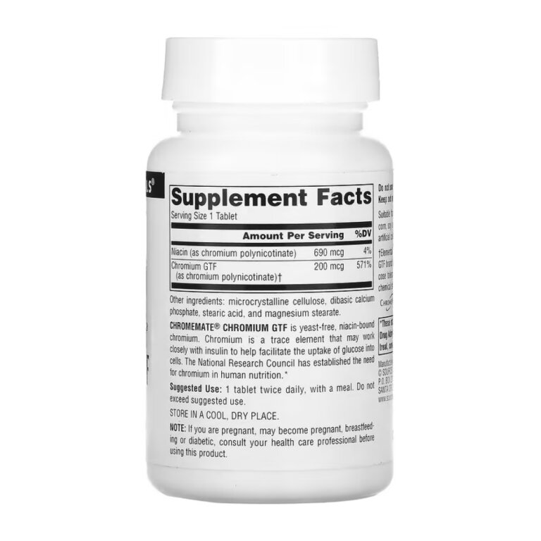 ChromeMate® Chromium GTF 200 mcg, Yeast Free - 240 tabs