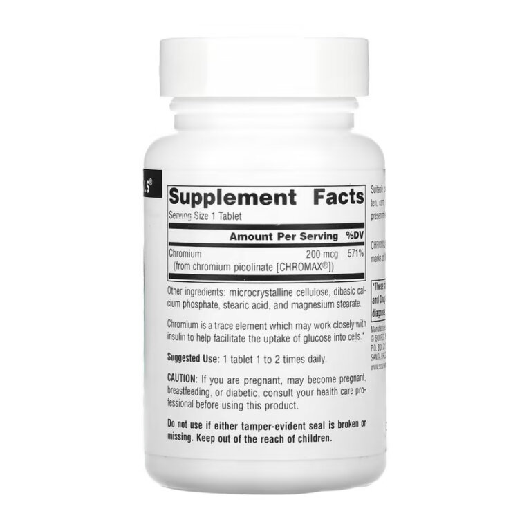 Chromium Picolinate 200 mcg, Yeast Free - 240 tabs