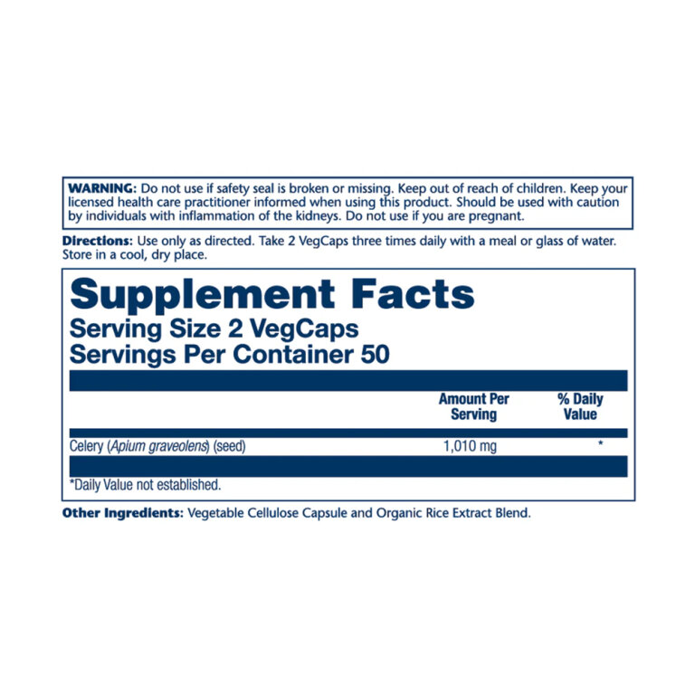 Celery Seed 1010mg - 100 vcaps