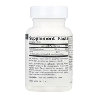 Vitamin K 500 mcg - 100 tabs