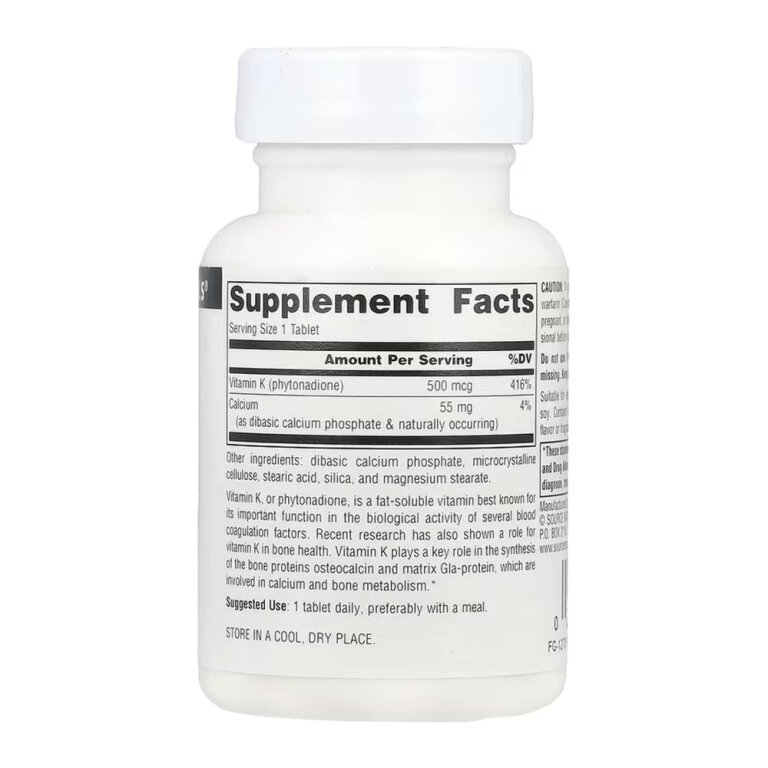 Vitamin K 500 mcg - 100 tabs