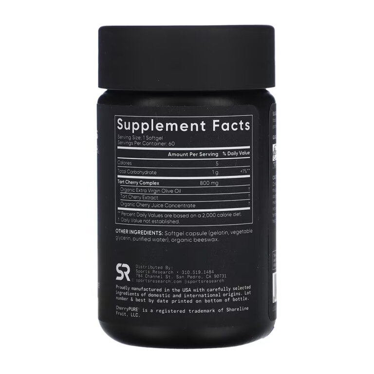 Tart Cherry 800mg - 60 softgels